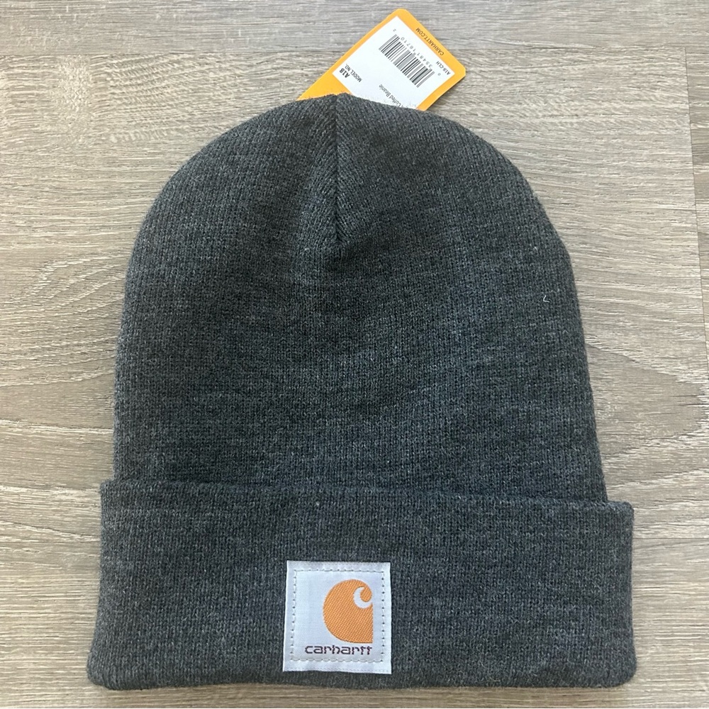 Carhartt Knit Cuffed Gray Beanie